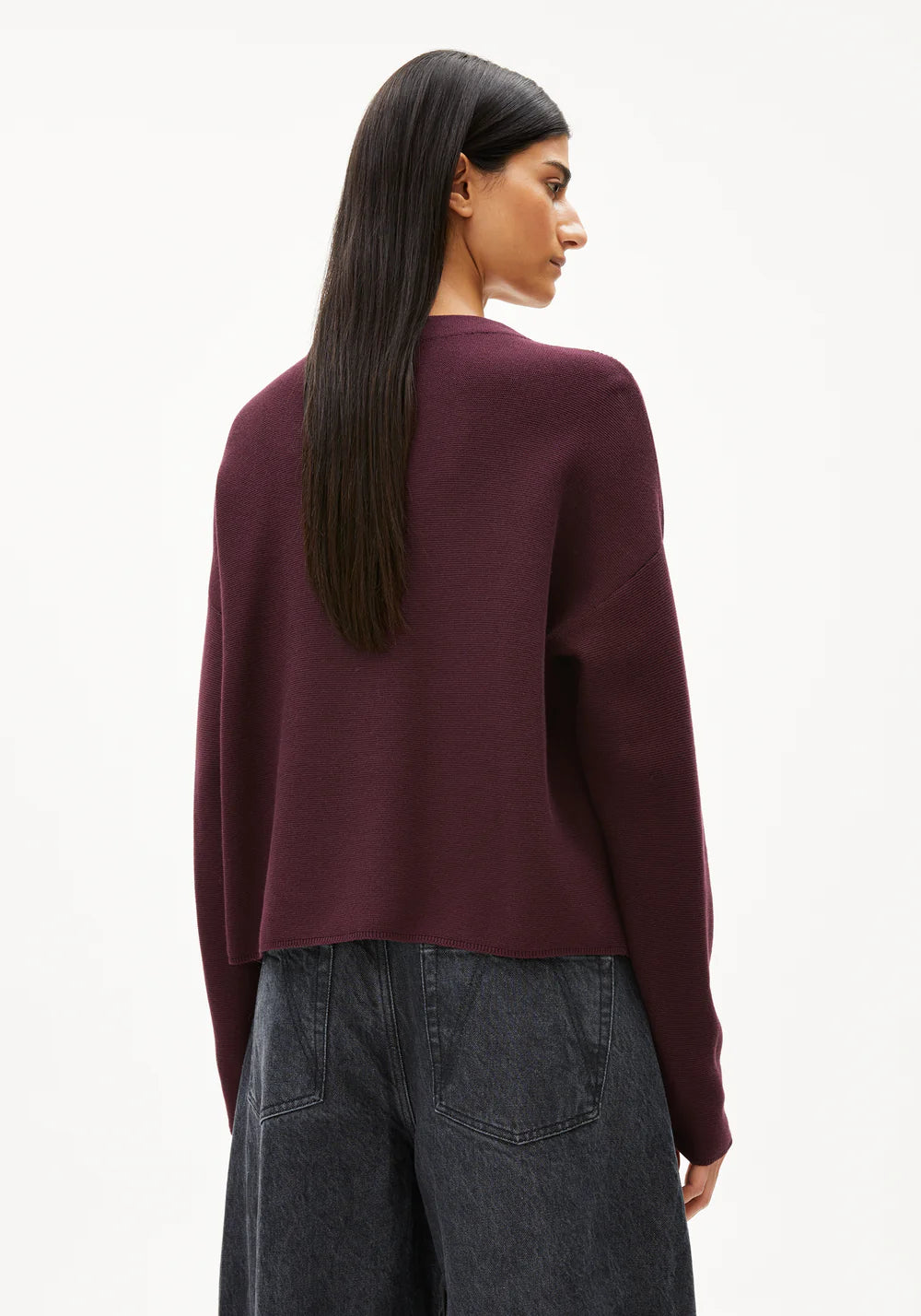 Pullover Merinaa Links Links Dark Cranberry-Armedangels-Pullis & Sweatshirts-ROTATION BOUTIQUE BERLIN