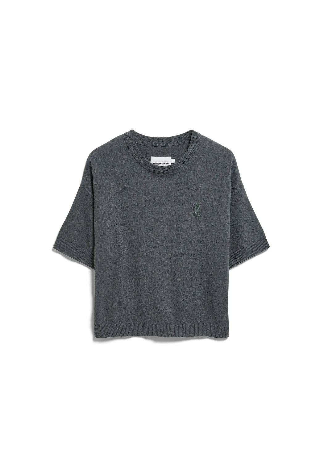 Short Sleeve Linen Blend Knit Sweater-Armedangels-Pullis & Sweatshirts-ROTATION BOUTIQUE BERLIN