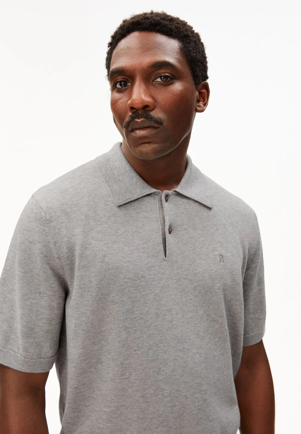 Shortsleeve Knit Polo Shirt-Armedangels-T-Shirts-ROTATION BOUTIQUE BERLIN