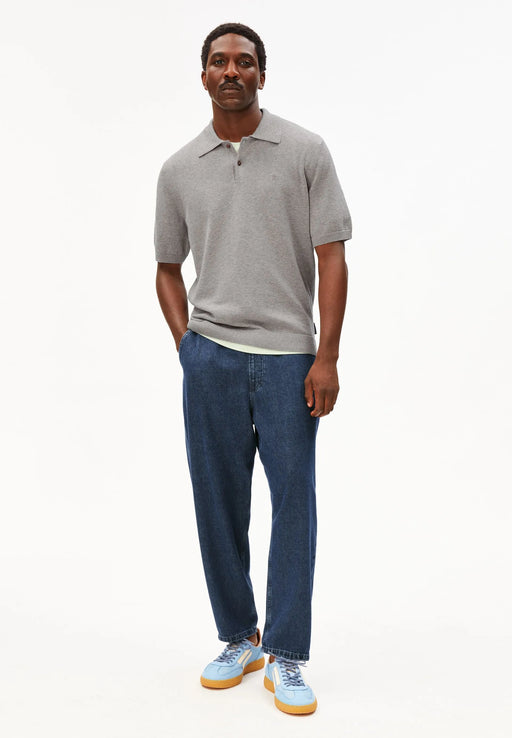 Shortsleeve Knit Polo Shirt-Armedangels-T-Shirts-ROTATION BOUTIQUE BERLIN