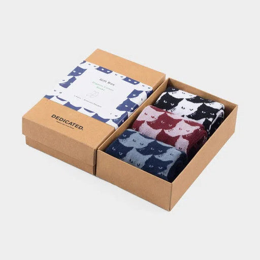 Sigtuna Pepita Cats - Socken 3er Pack-Dedicated-Socken-ROTATION BOUTIQUE BERLIN