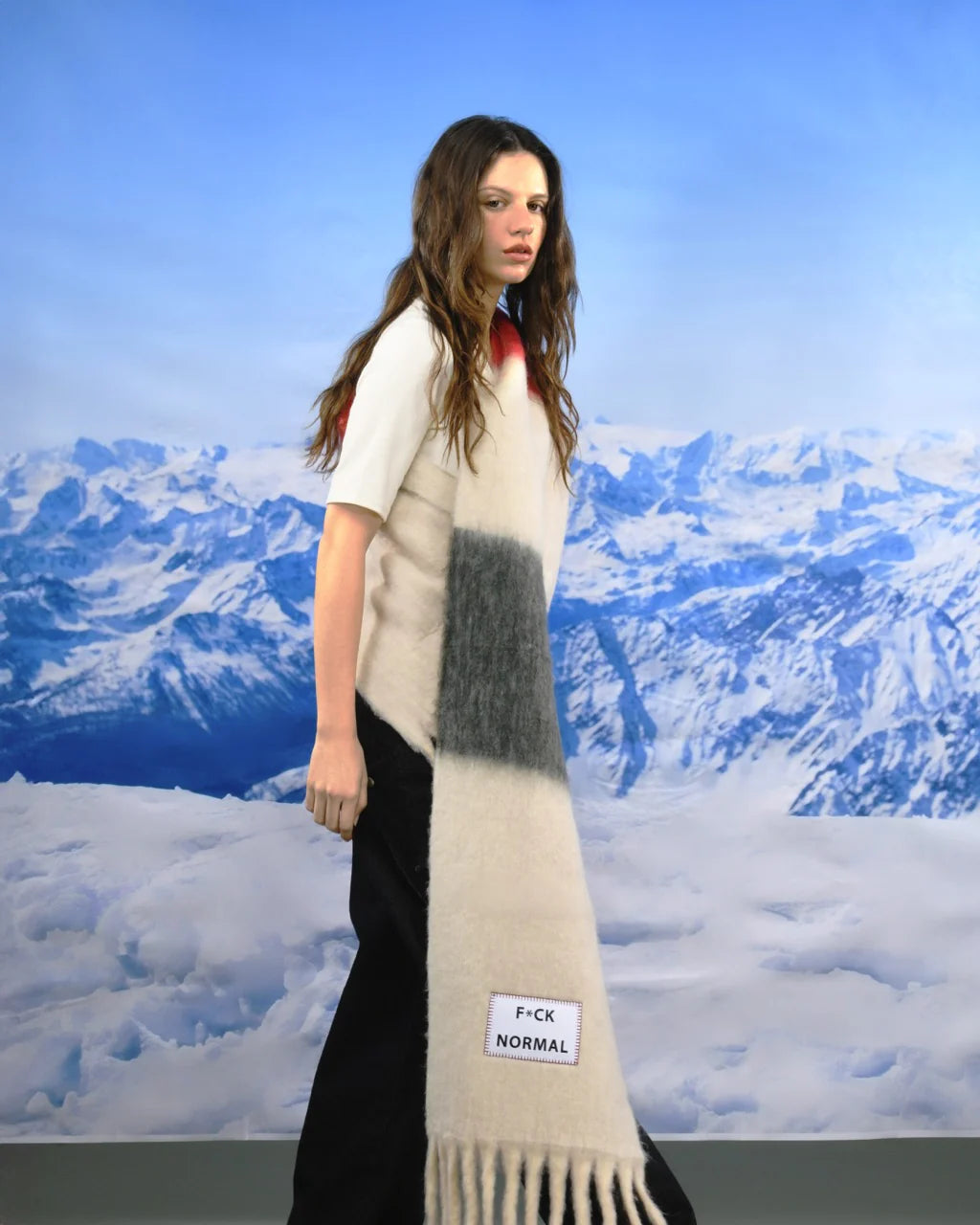 Statement Schal aus Recycling Polyester-Verbtodo-Mützen & Schals-ROTATION BOUTIQUE BERLIN