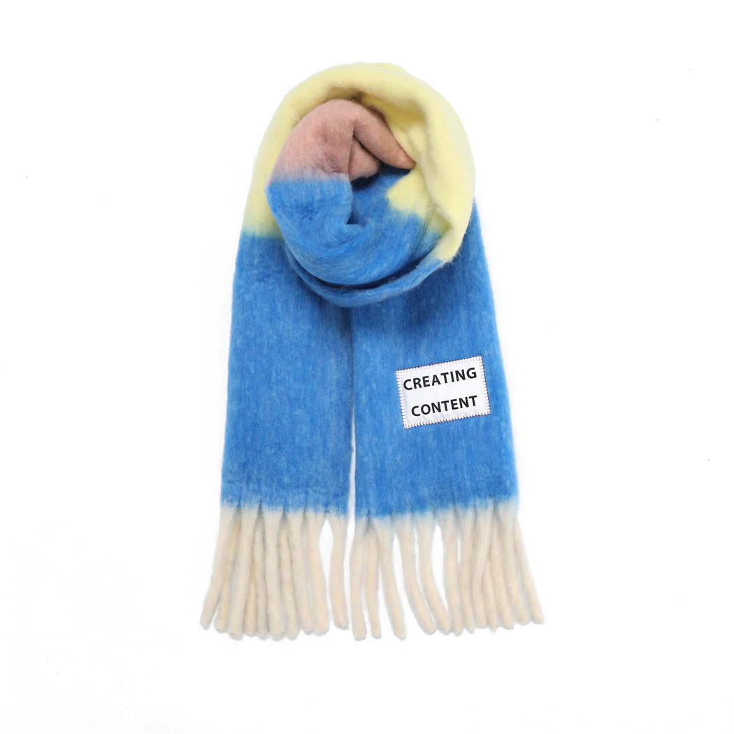 Statement Schal aus Recycling Polyester-Verbtodo-Mützen & Schals-ROTATION BOUTIQUE BERLIN