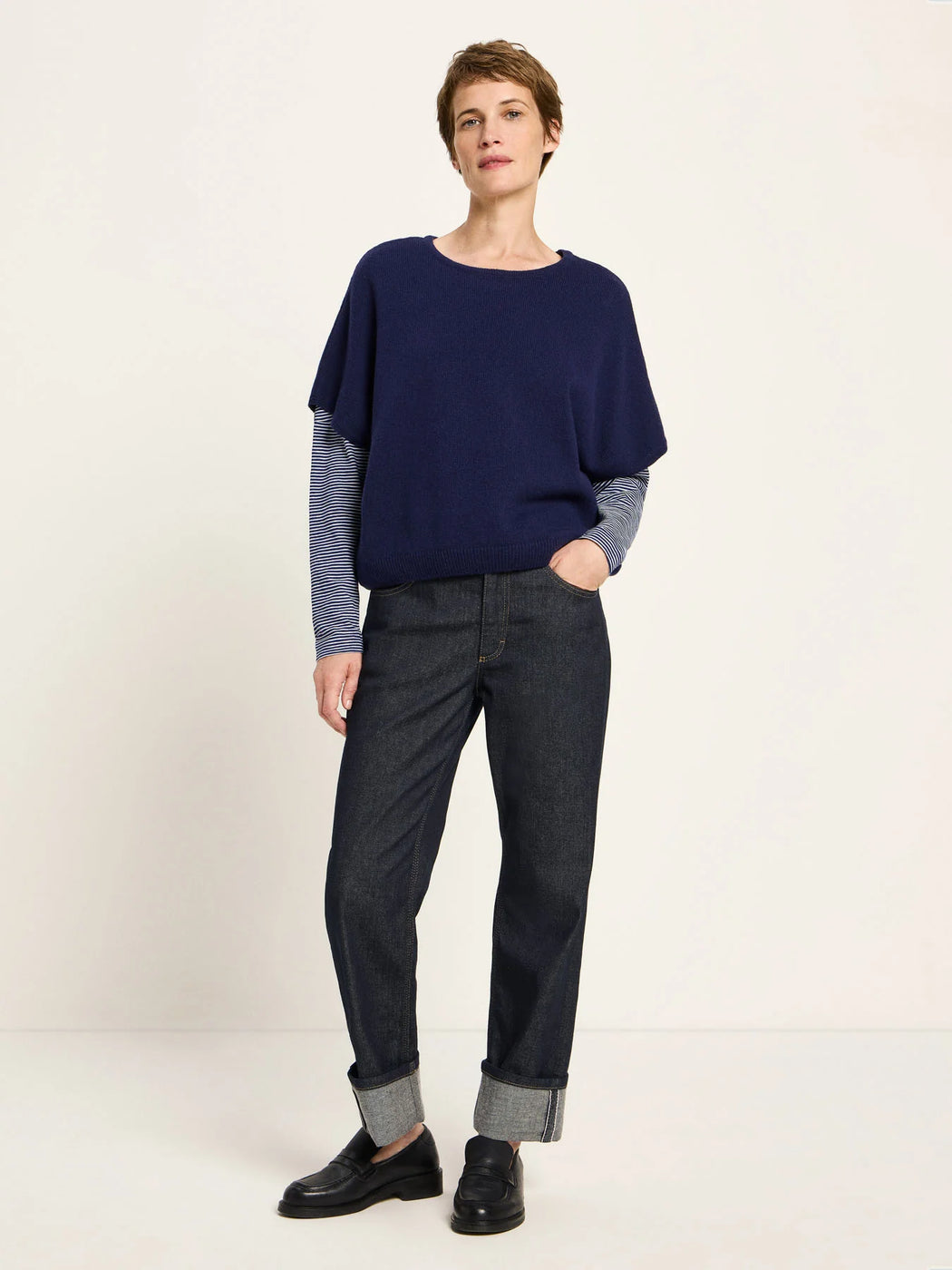Strickpullunder aus Wolle Baumwolle Mix-Lanius-Pullis & Sweatshirts-ROTATION BOUTIQUE BERLIN