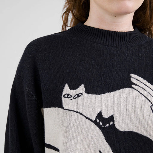 Sweater Limhamn Kittens Black-Dedicated-Pullis & Sweatshirts-ROTATION BOUTIQUE BERLIN