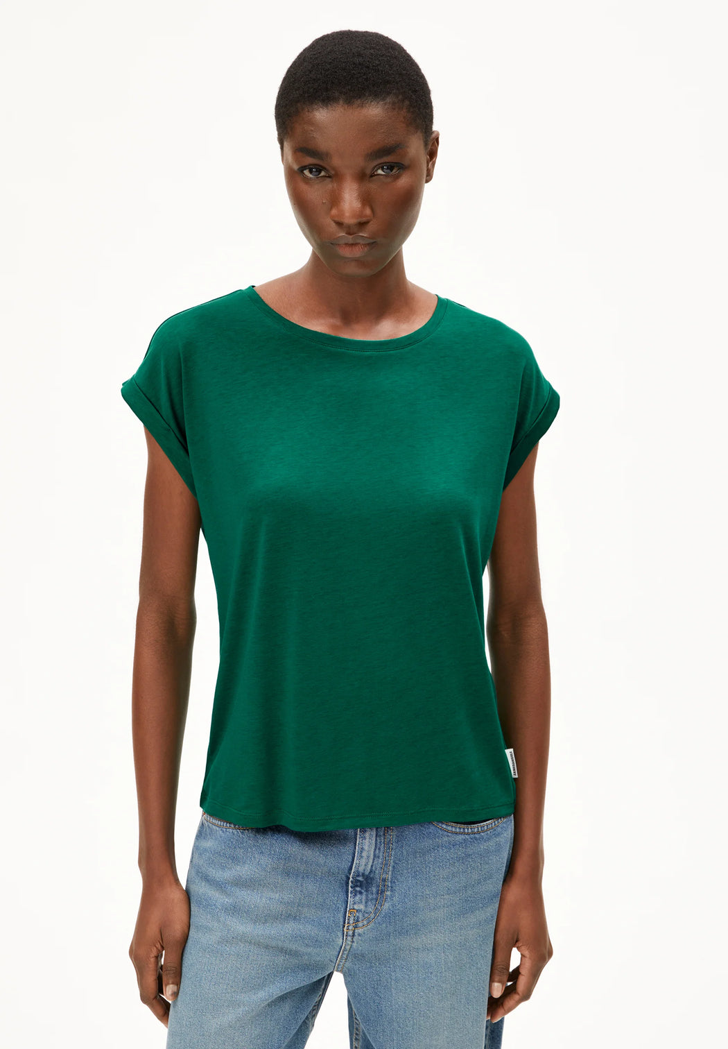 T-Shirt Jilaana Emerald Green-Armedangels-T-Shirts-ROTATION BOUTIQUE BERLIN