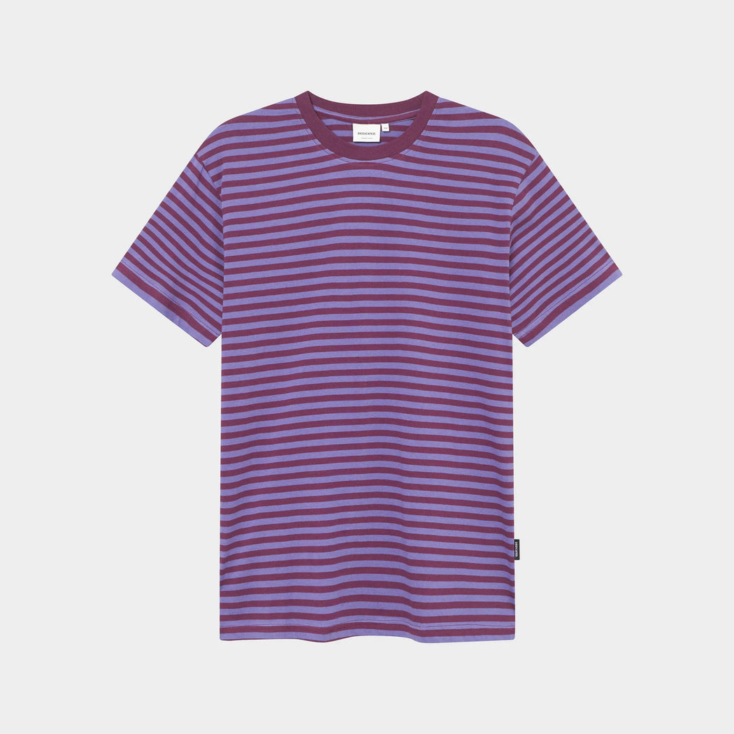 T-Shirt Stockholm Stripes Fig Red-Dedicated-T-Shirts-ROTATION BOUTIQUE BERLIN
