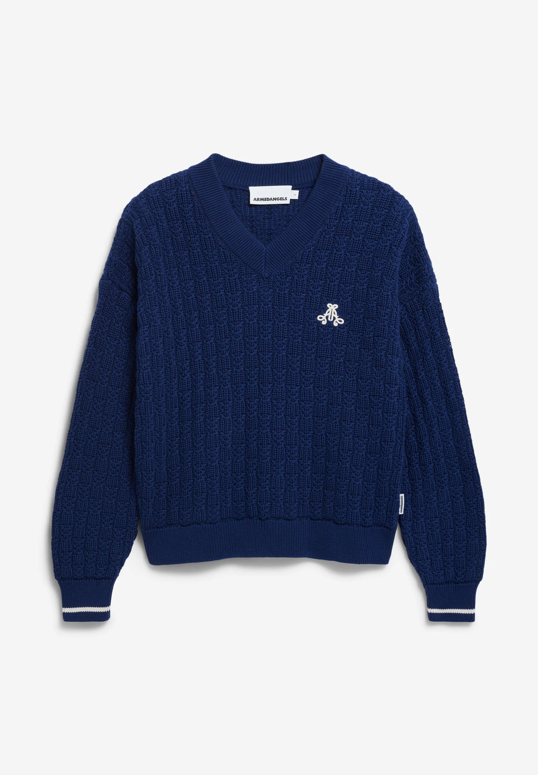 V-Neck Pullover Caarlas Structure-Armedangels-Pullis & Sweatshirts-ROTATION BOUTIQUE BERLIN