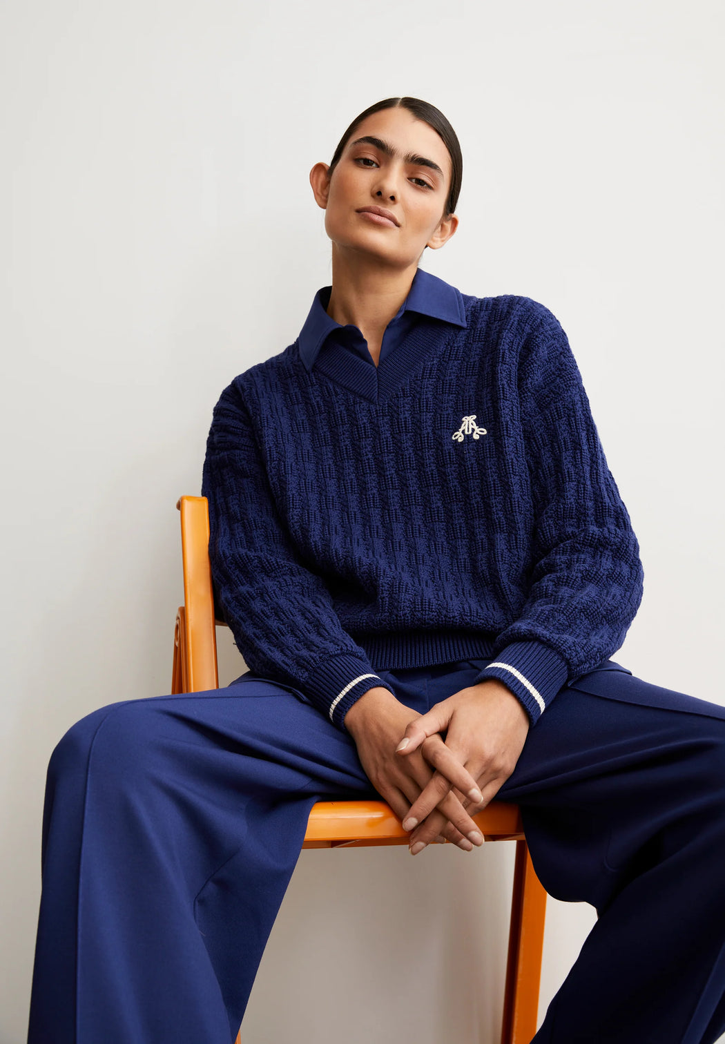 V-Neck Pullover Caarlas Structure-Armedangels-Pullis & Sweatshirts-ROTATION BOUTIQUE BERLIN