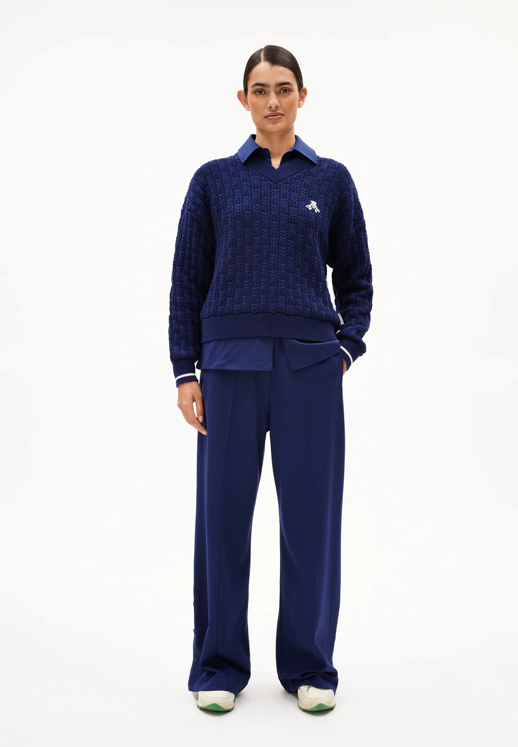 V-Neck Pullover Caarlas Structure-Armedangels-Pullis & Sweatshirts-ROTATION BOUTIQUE BERLIN