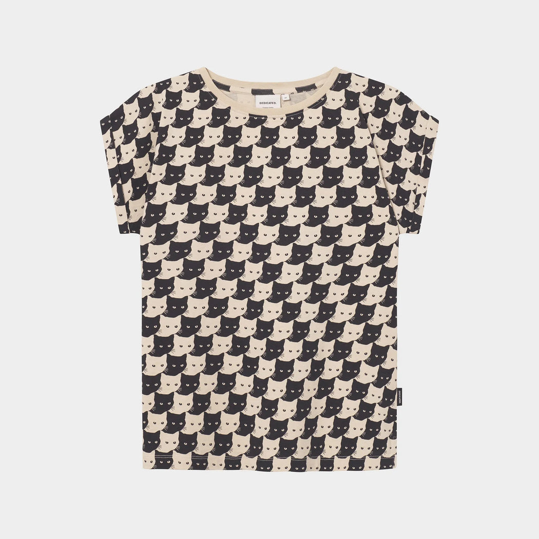 Visby Pepita Cats Damen T-Shirt-Dedicated-T-Shirts-ROTATION BOUTIQUE BERLIN