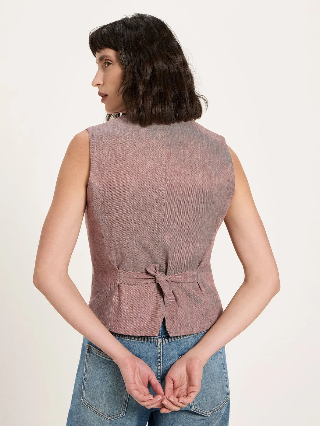 Weste aus Leinen und Bio-Baumwolle-LANIUS-Jacken & Mäntel-ROTATION BOUTIQUE BERLIN