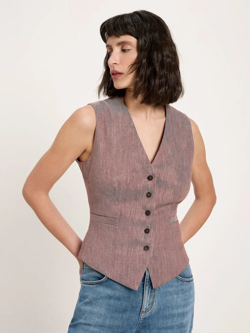 Weste aus Leinen und Bio-Baumwolle-LANIUS-Jacken & Mäntel-ROTATION BOUTIQUE BERLIN