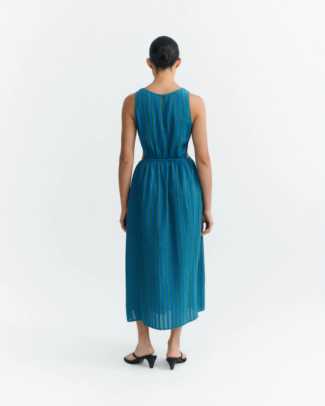 Windsor Stripes Midi Kleid Damen-Thinking Mu-Kleider & Röcke-ROTATION BOUTIQUE BERLIN