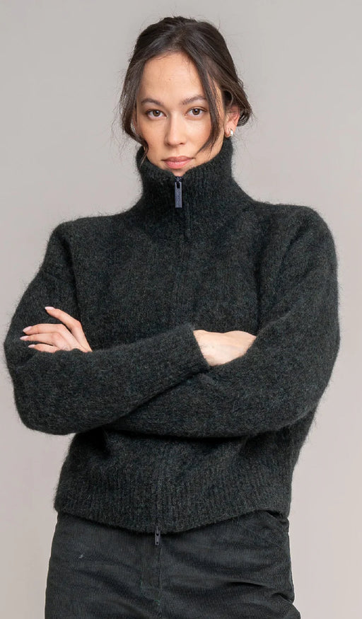 Woll Cardigan Bottle Green-Johnnylove-Pullis & Sweatshirts-ROTATION BOUTIQUE BERLIN