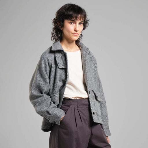 Wool Jacket Nabben Herringbone-Dedicated-Jacken & Mäntel-ROTATION BOUTIQUE BERLIN