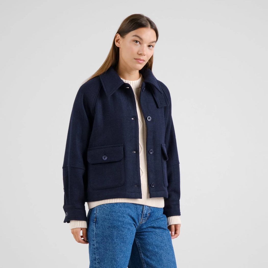 Wool Jacket Nabben Herringbone-Dedicated-Jacken & Mäntel-ROTATION BOUTIQUE BERLIN