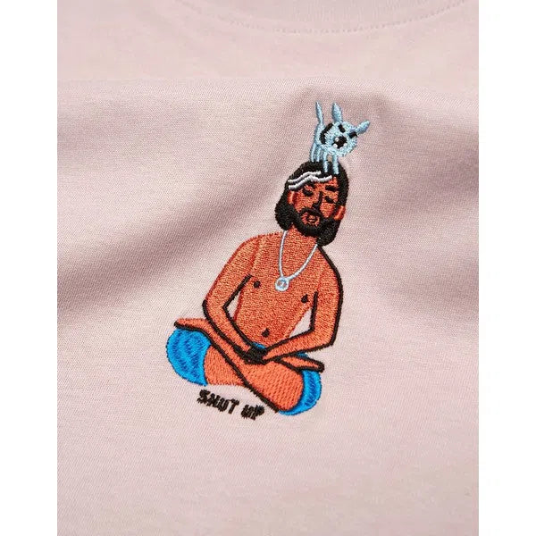 Yogi - Regular Fit T-Shirt aus Biobaumwolle mit Stickerei-Olow-T-Shirts-ROTATION BOUTIQUE
