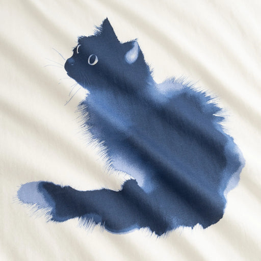 Damen T-Shirt Visby Watercolor Cat-Dedicated-T-Shirts-ROTATION BOUTIQUE BERLIN