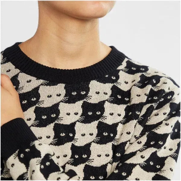 Arendal Pepita Cats - Strickpullover von Dedicated – Bild 2