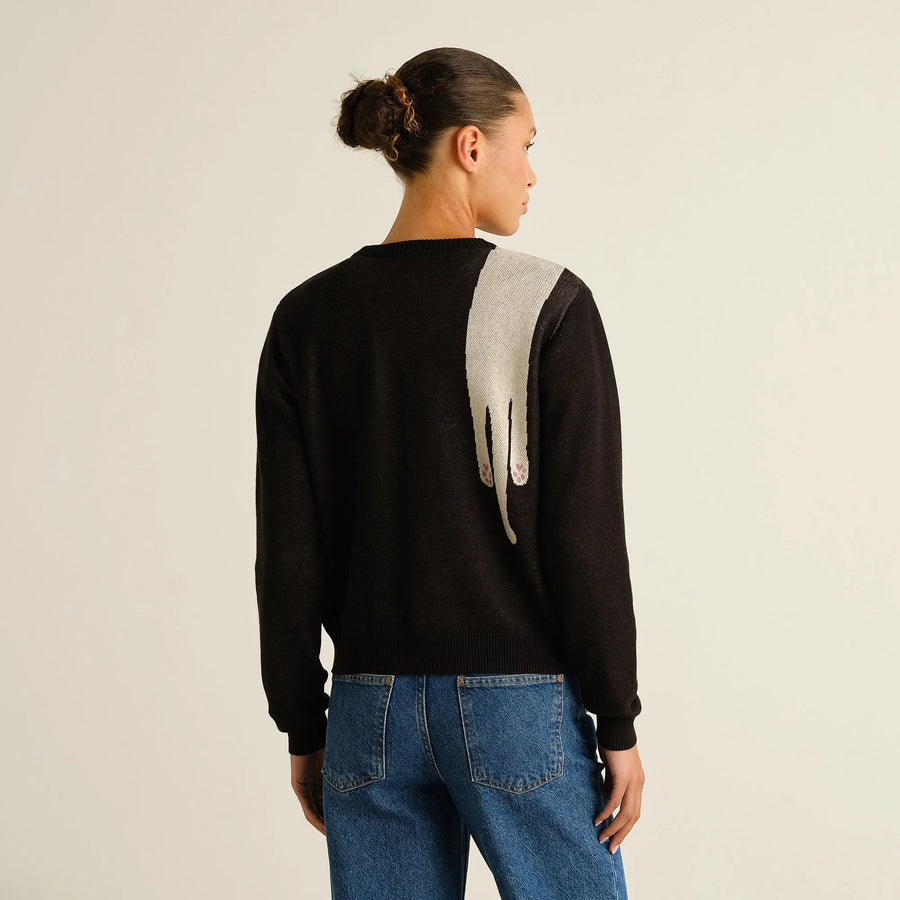 Damen Strickpullover Arendal Long Cat Black von Dedicated – Bild 2