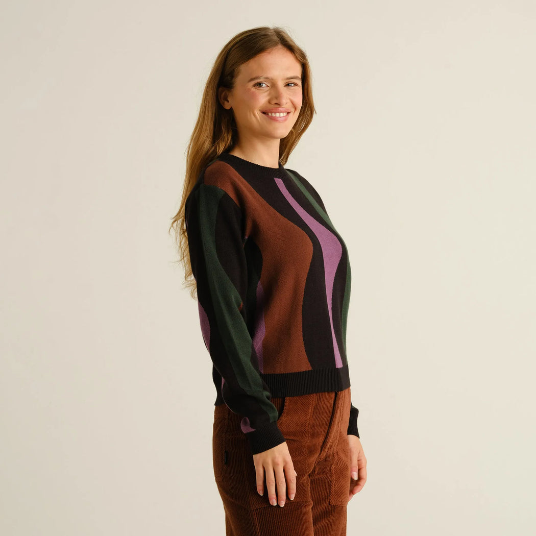 Damen Strickpullover Arendal Wavy Stripe von Dedicated – Bild 16