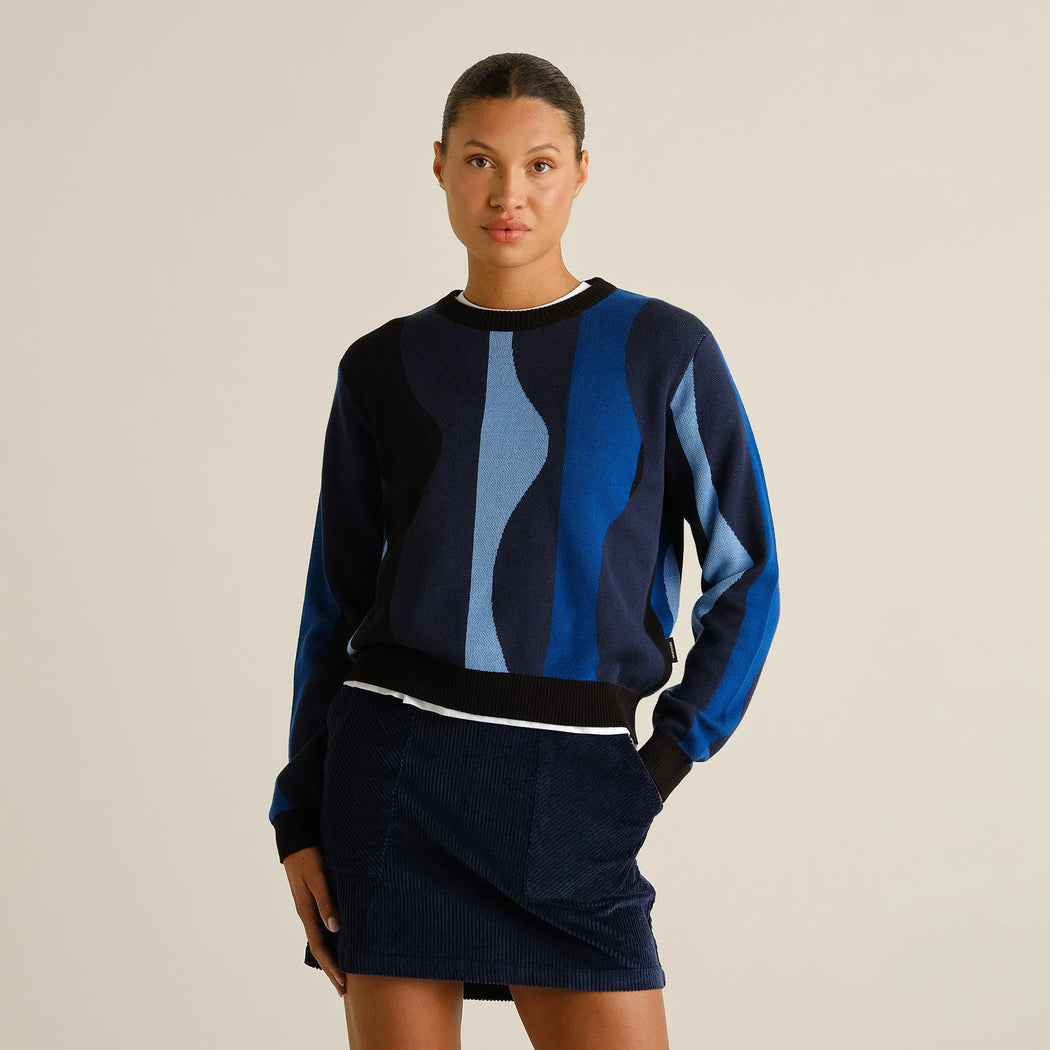 Damen Strickpullover Arendal Wavy Stripe von Dedicated – Bild 1