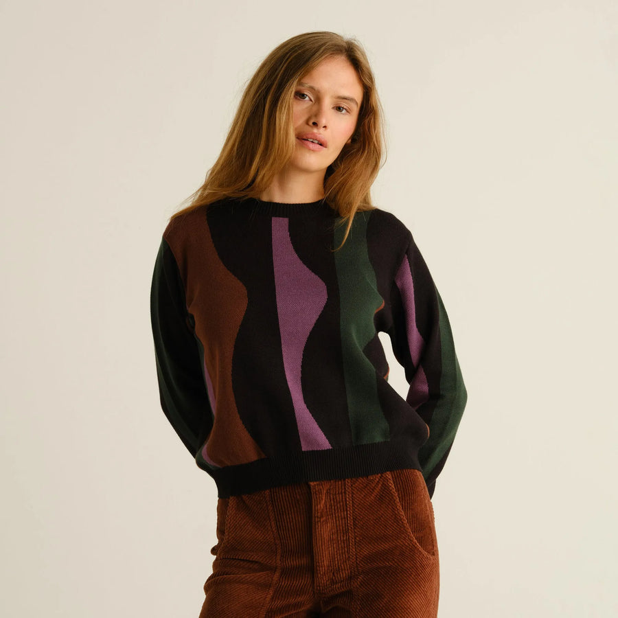 Damen Strickpullover Arendal Wavy Stripe von Dedicated – Bild 2