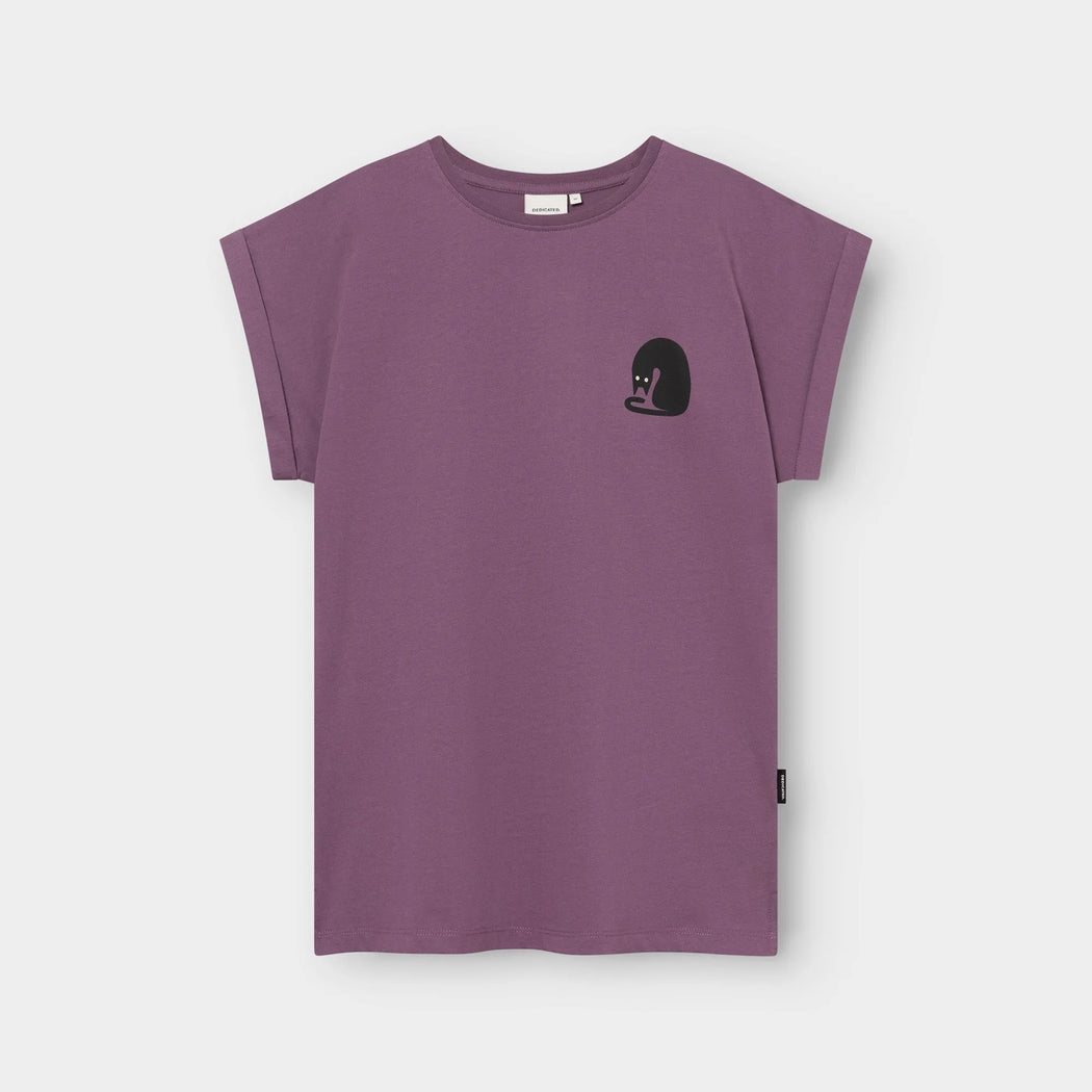 Damen T-Shirt Visby Curious Cat von Dedicated – Bild 3