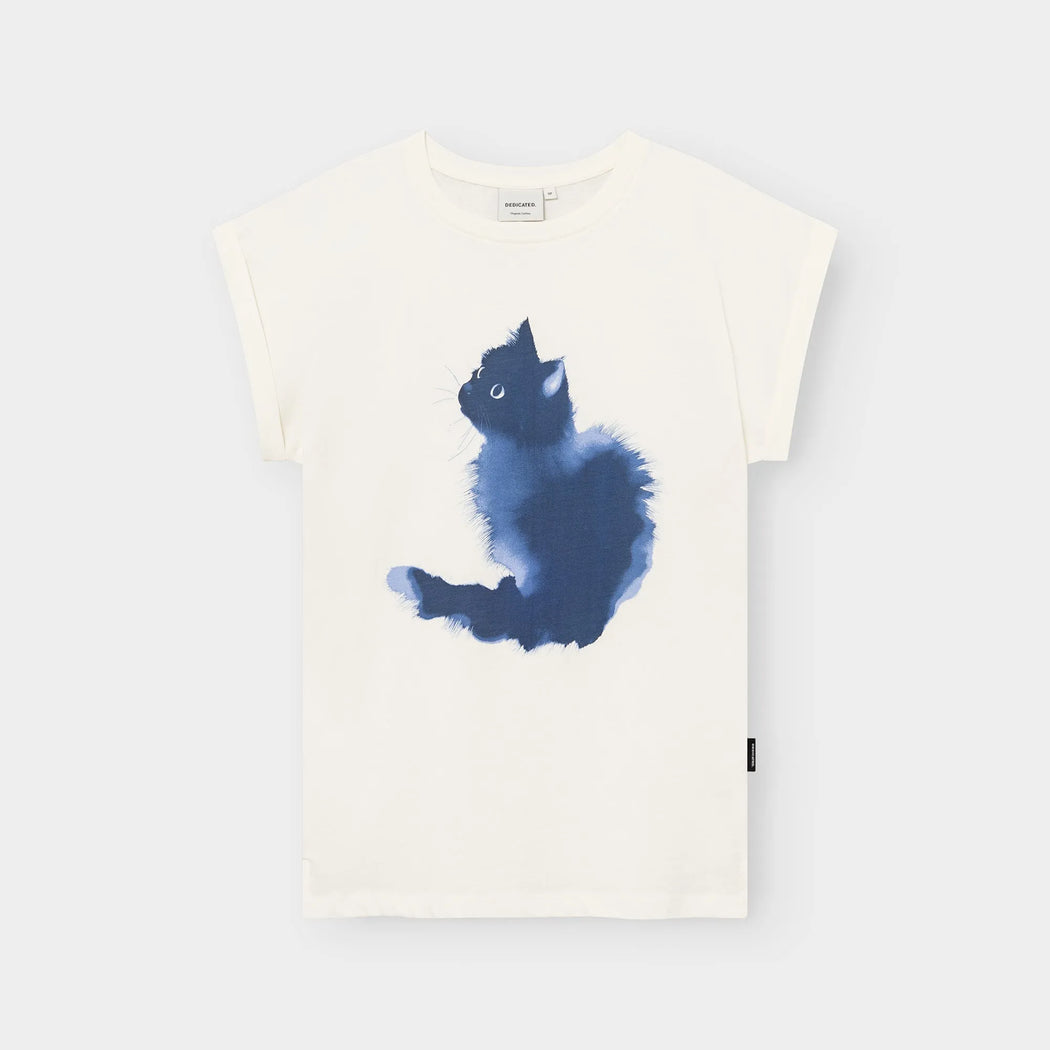 Damen T-Shirt Visby Watercolor Cat von Dedicated – Bild 3