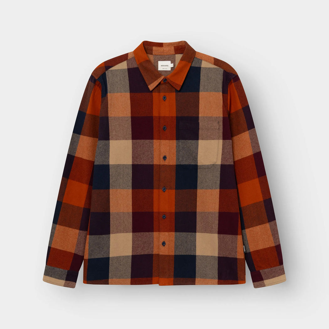 Herren Flanellhemd Rute Check Muted von Dedicated – Bild 3