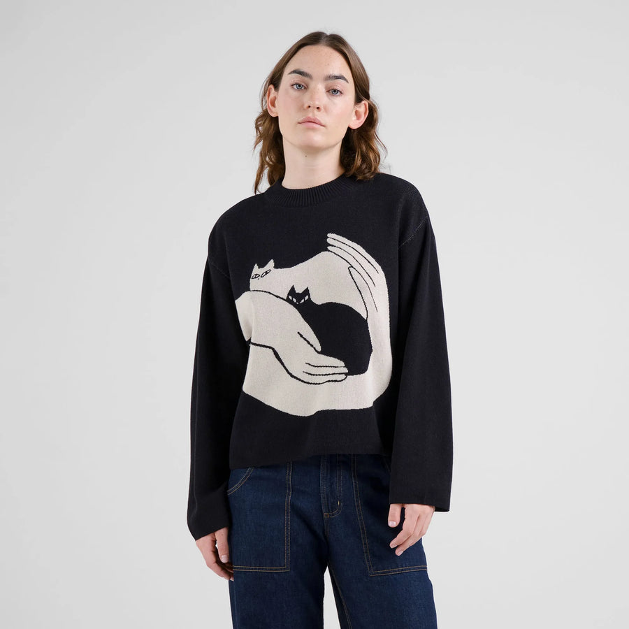 Sweater Limhamn Kittens Black von Dedicated – Bild 1