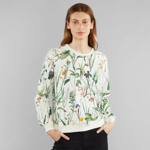 Ystad Raglan Flower Field - Sweatshirt von Dedicated – Bild 1
