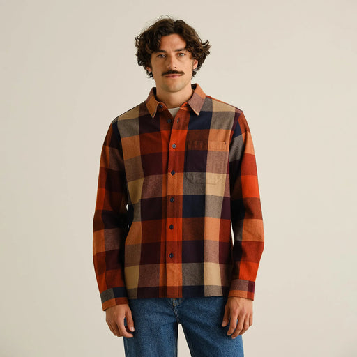 Herren Flanellhemd Rute Check Muted-Dedicated-Hemden-ROTATION BOUTIQUE BERLIN