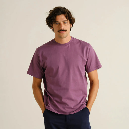 Herren T-Shirt Stockholm Base Berry Purple-Dedicated-T-Shirts-ROTATION BOUTIQUE BERLIN