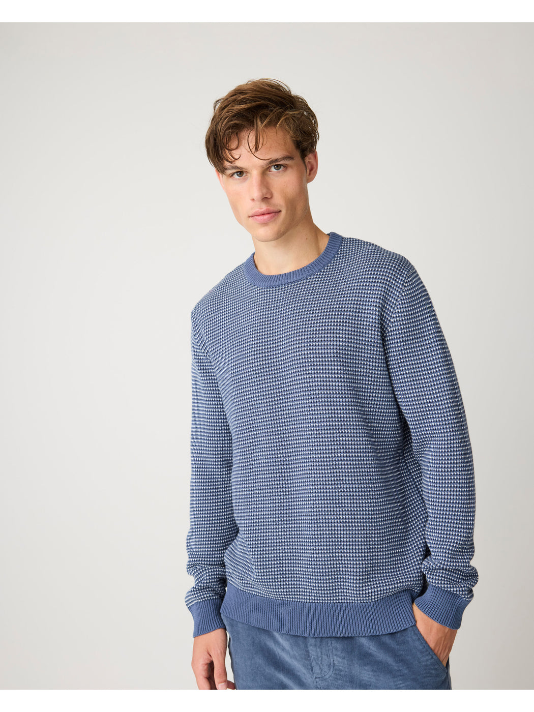 Jacquard Crew Neck Sweater von Knowledge Cotton Apparel – Bild 1