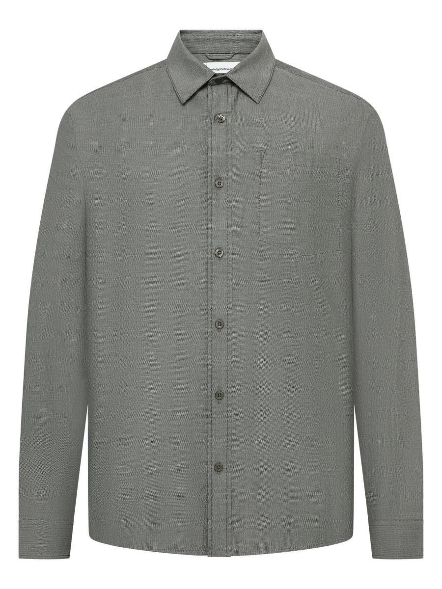 Regular Herringbone Shirt Herren von Knowledge Cotton Apparel – Bild 2