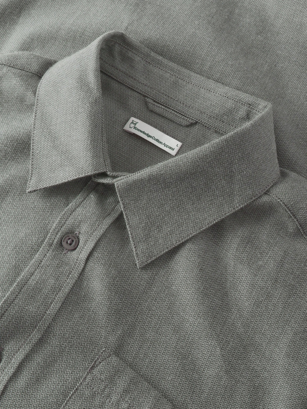 Regular Herringbone Shirt Herren von Knowledge Cotton Apparel – Bild 4