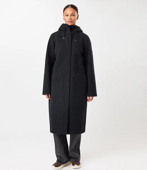 Langer Damen Kapuzenmantel aus Wollwalk von Langer Chen – Bild 1