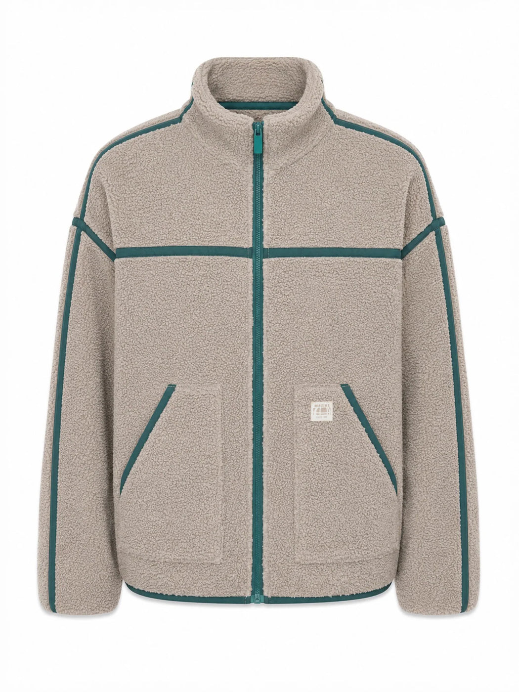 Herren Teddy-Fleece Jacke Contrast Tape von MAZINE – Bild 11