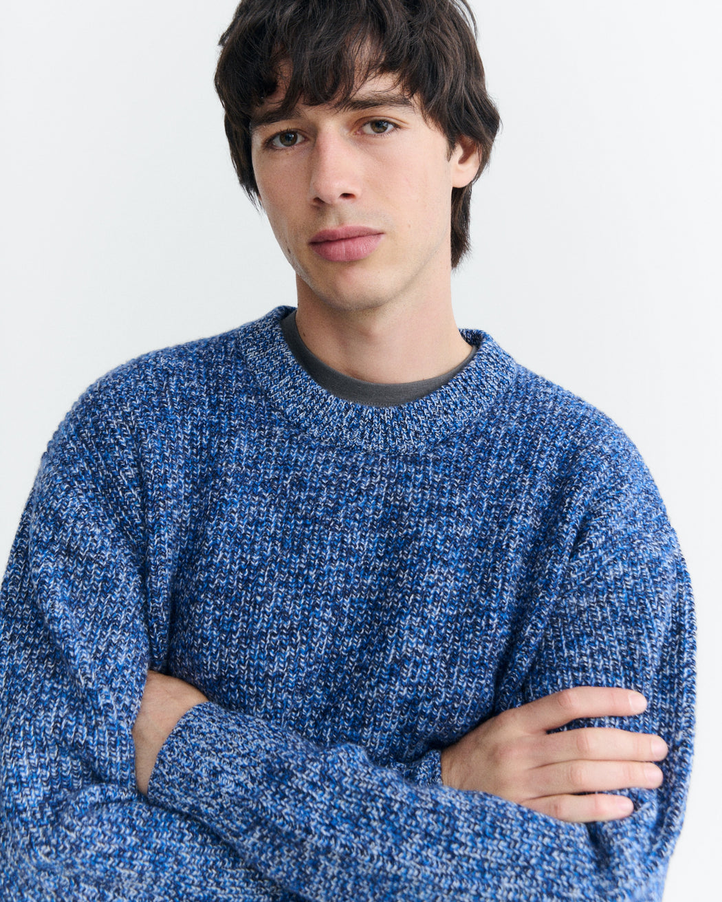 Herren Strickpullover Santos Blue von Thinking Mu – Bild 1