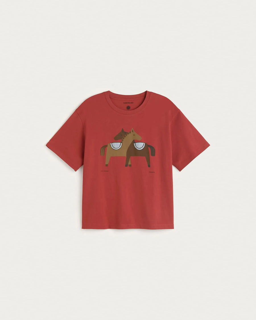 T-Shirt Horse Hug Damen von Thinking Mu – Bild 1